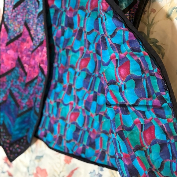 Vintage Handmade Colorful Patchwork Vest - Picture 3 of 6